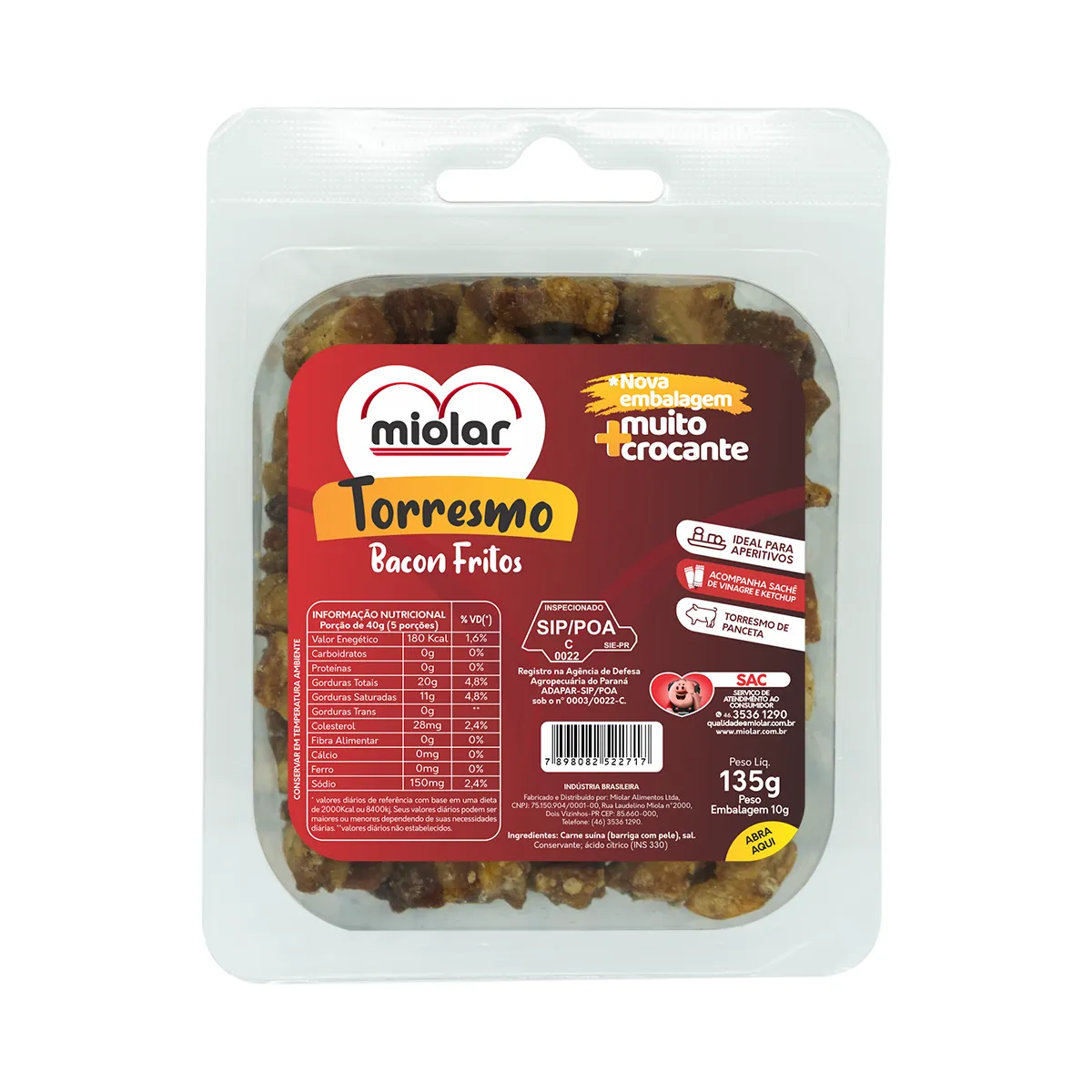 Torresmo Bacon Fritos