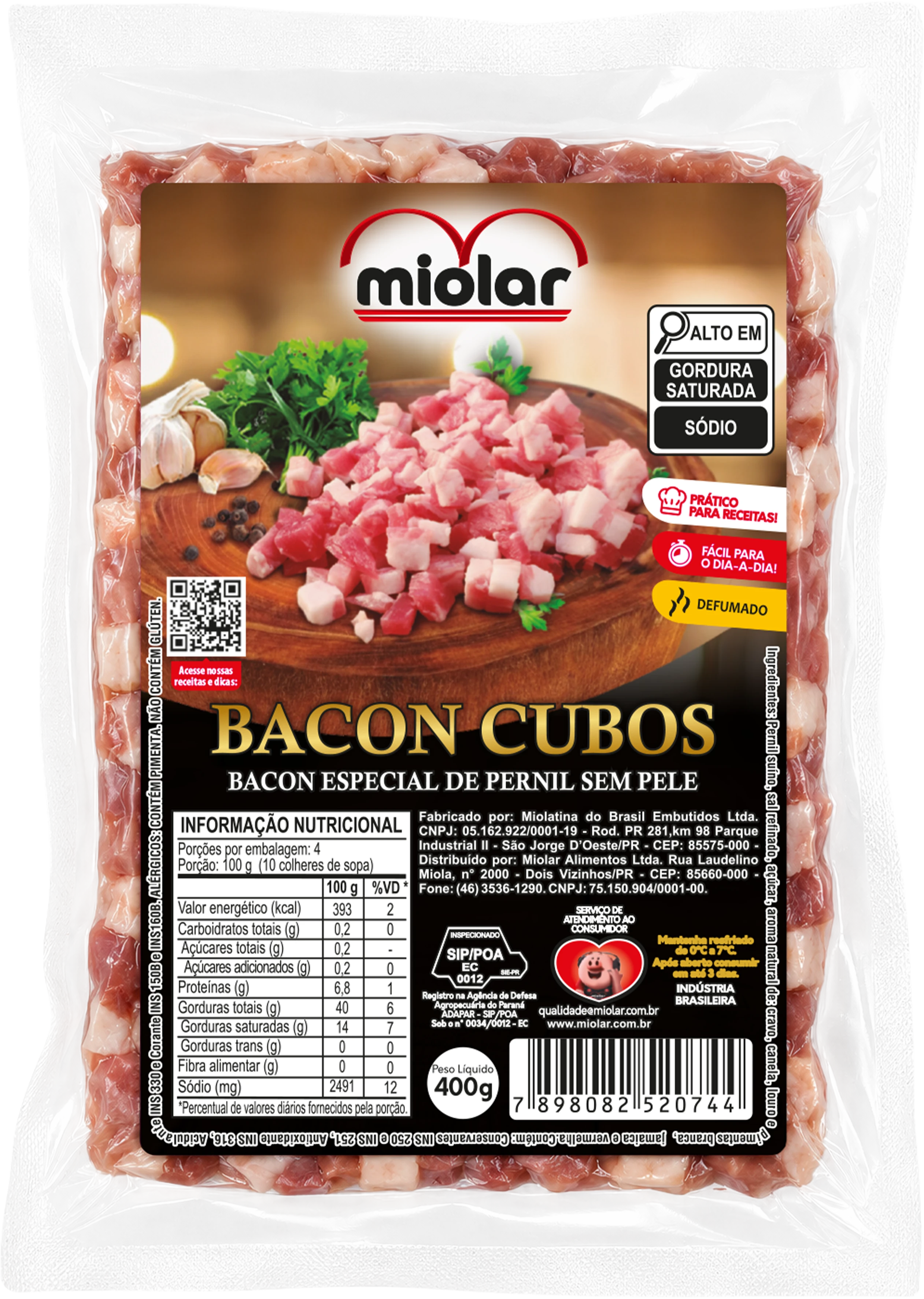 Bacon em Cubos (400g)