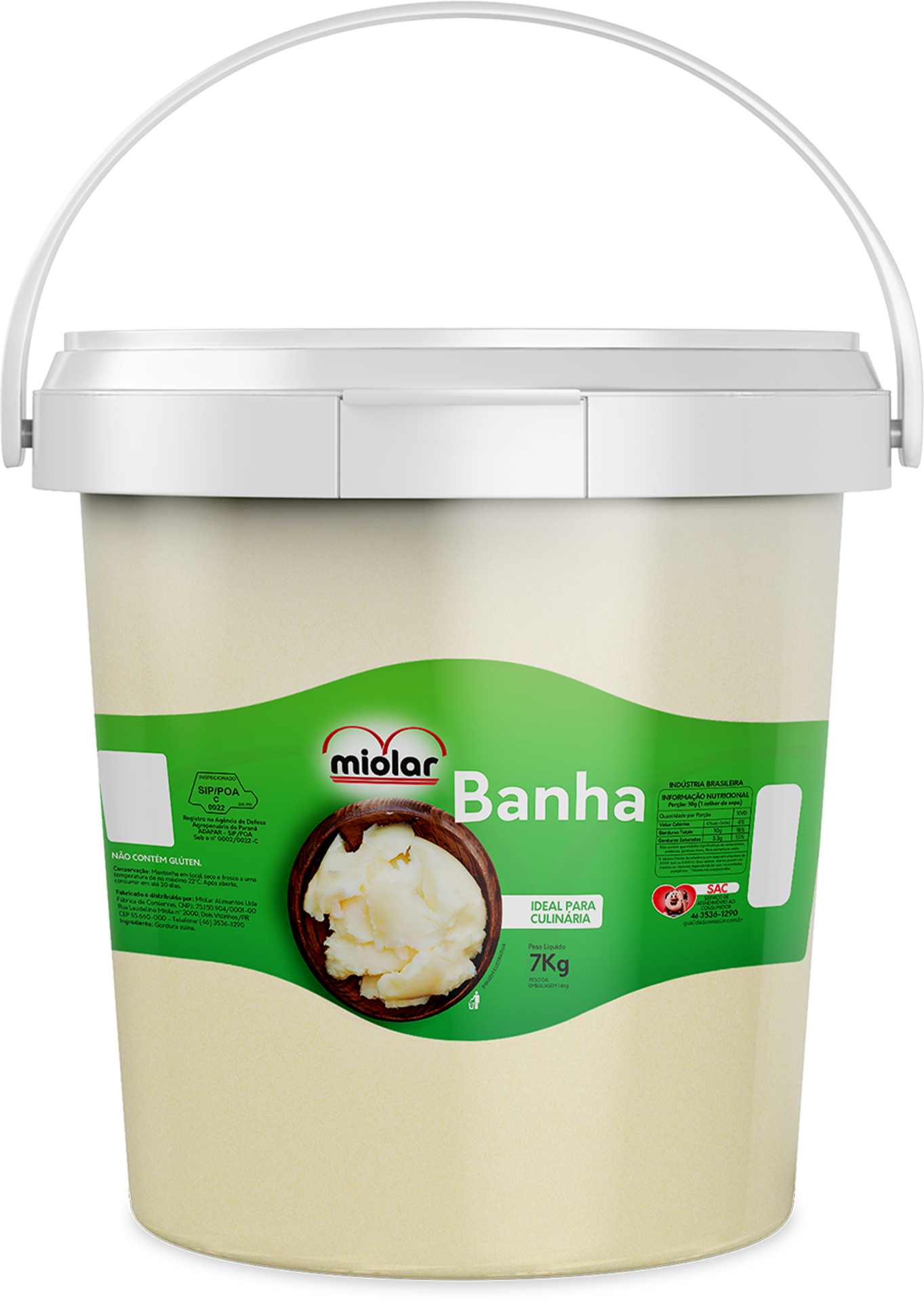 Banha Suína 7kg
