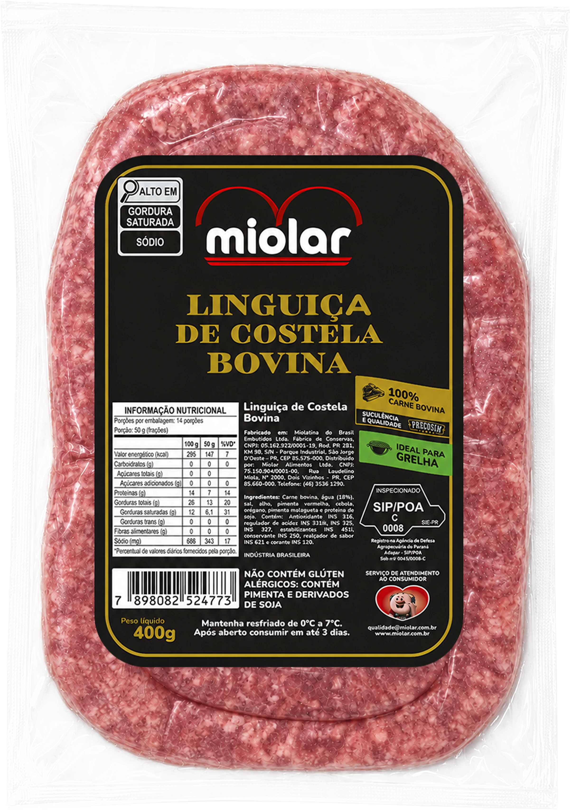 Linguiça de Costela Bovina