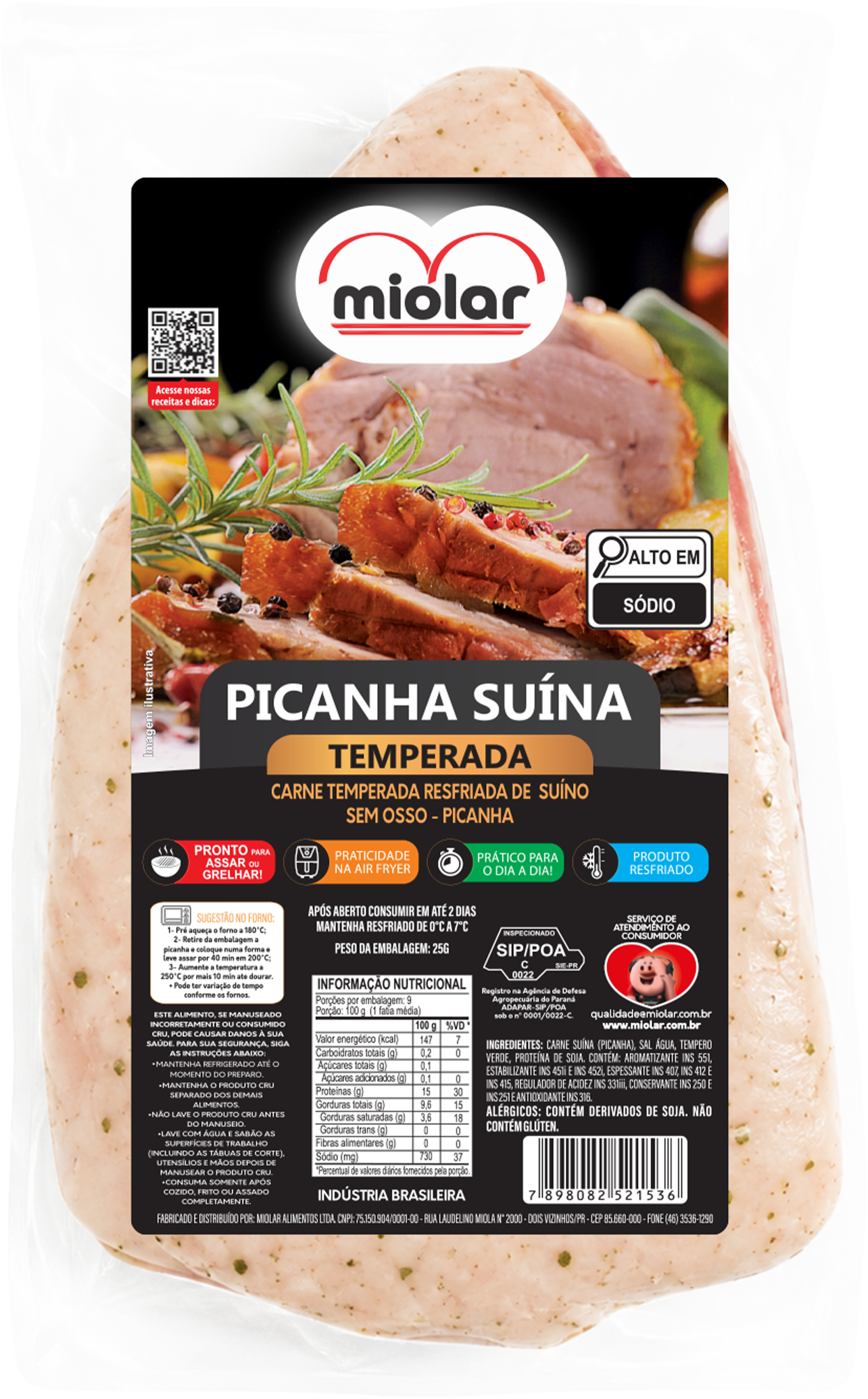 Picanha Suína Temperada