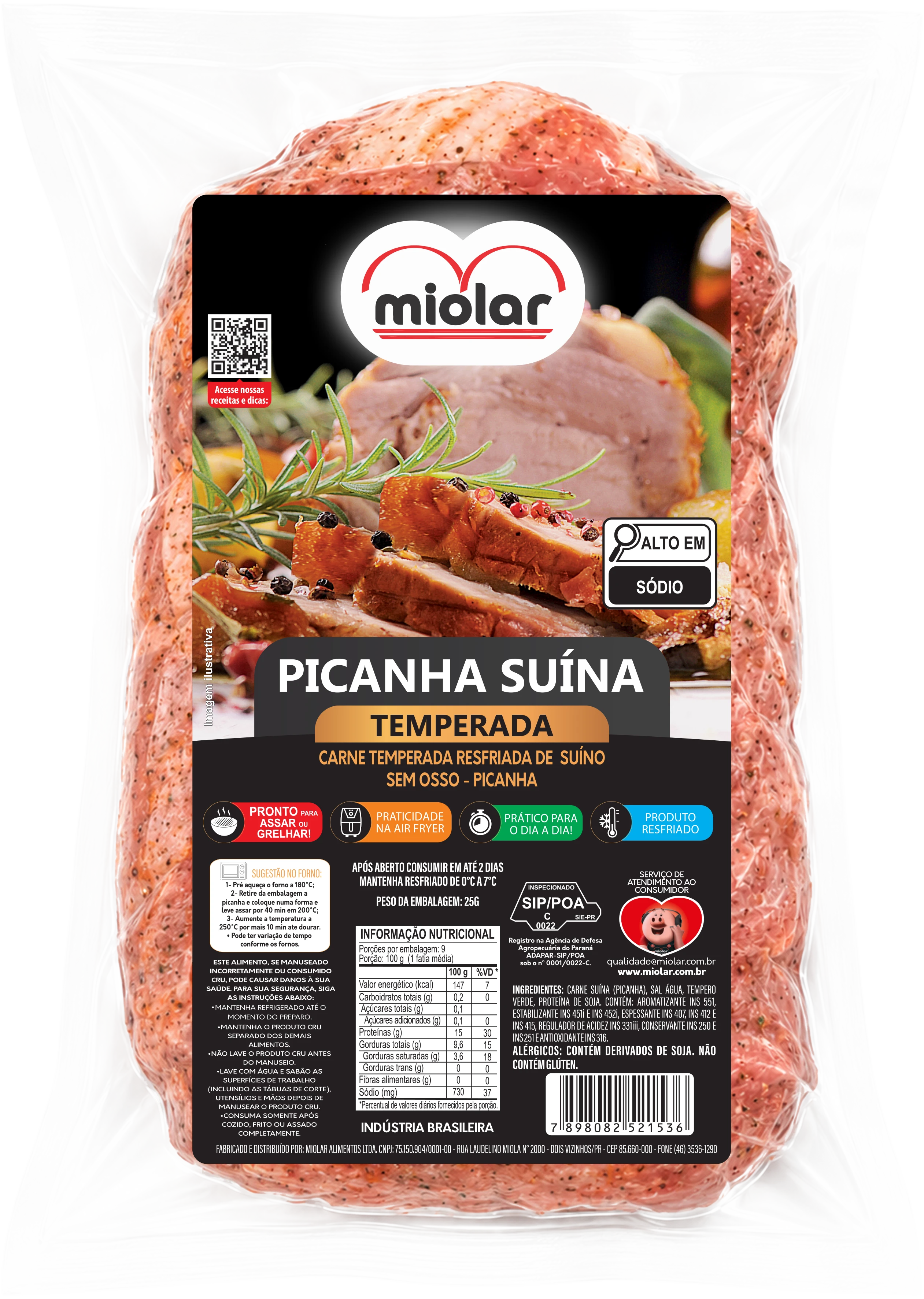 Picanha Suína Temperada